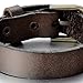 COOLSTEELANDBEYOND Minimalist Mens Leather Bangle Bracelet Brown Genuine Leather Wristband with Buckle