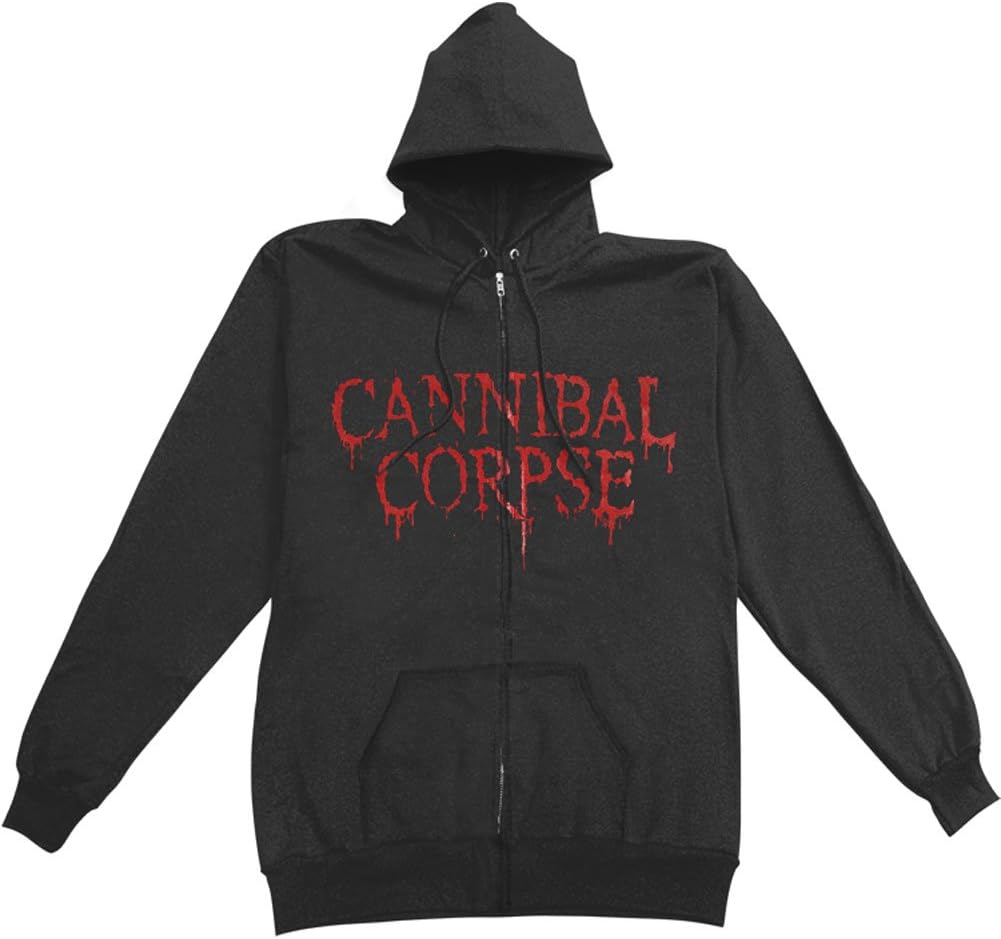 Cannibal Corpse Men's Zippered Hooded Sweatshirt Black