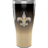 Tervis Traveler NFL New Orleans Saints - Ombre Triple Insulated Tumbler Travel Cup Keeps Drinks Cold & Hot, 30oz, Stainless Steel