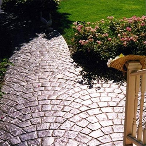 European Fan Mat Stamp Texturing Skin Slate Pattern Stone Decorative Concrete Cement Imprint Texture Stamp Mat poliurethane Stamping