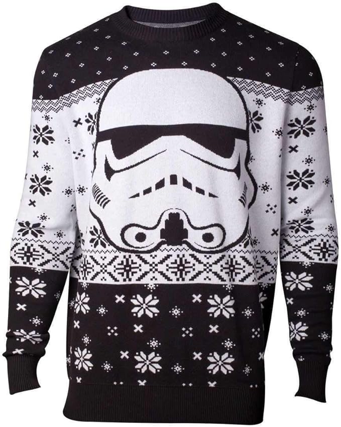 Star Wars Stormtrooper Head Knitted Christmas Sweater (m) Amazon.co