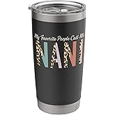 My Favorite People Call Me Nani Gifts Leopard Mother's Day Stainless Steel Insulated Tumbler