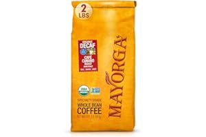 Mayorga Decaf Coffee 2lb Bag Dark Roast Organic Coffee Swiss Water Decaffeinated Cubano Roast Coffee - 100% Arabica Whole Coffee Beans - Smoothest Organic Coffee-Specialty Grade, Non-GMO, Direct Trade