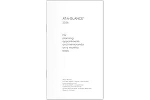 AT-A-GLANCE 2026 Monthly Planner Refill for 70-064, 3-1/2" x 6", Pocket Size (709061026)