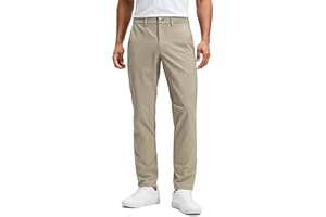 CRZ YOGA Stretch Cotton Chino Pants for Men - 32" Breathable Work Casual Athletic Fit Twill Trousers with Pockets