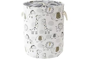 INough Baby Hamper Kids Laundry Basket Nursery Hamper Stuff animal Organizer,Toy Baskets Corner Stuffed Animal Storage Basket Kids Storage Basket Safari Nursery Decor Clothes Hamper for Boys, Giraffe