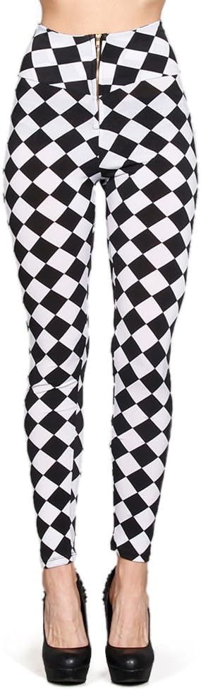 Limit 33 Juniors Teens Graphic Print Legging Geometric Design Black White