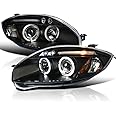 Spec-D Tuning LED Black Projector Headlights Compatible with 2006-2012 Mitsubishi Eclipse, Left + Right Pair Headlamps Assembly