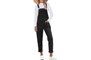 luvamia Corduroy Overalls for Women Adjustable Straps Fashion Bib Overall Jumpsuit with Pocket Tapered Leg Trendy 90s