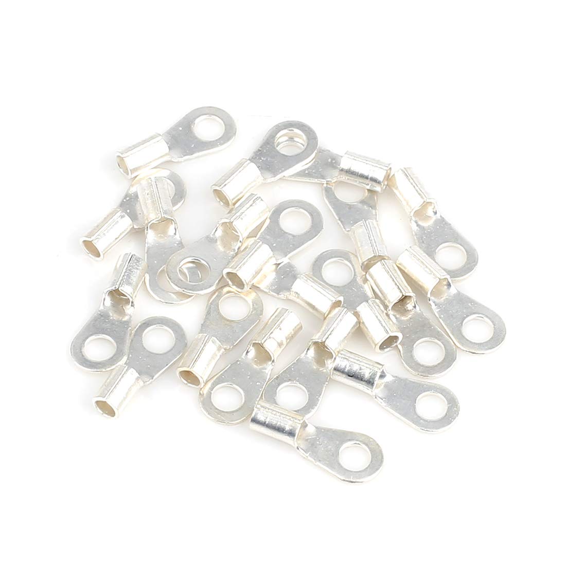 sourcing map OT1.5-3 Ring Terminals Non-Insulated Crimp Wire Connector 20pcs