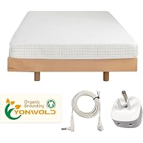 Queen Size Grounding Sheet - 95% Organic Cotton, 5% Silver Fiber, For Better Sleep & Wellness (Earthing Mat)