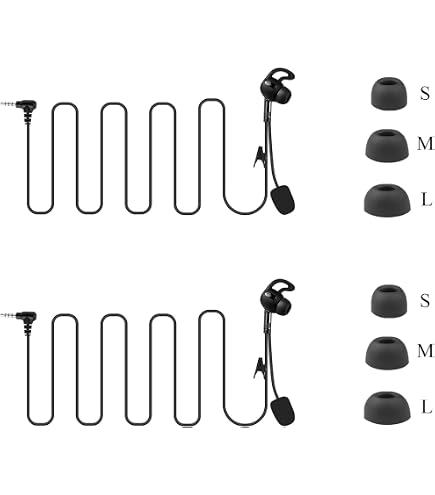 MIMIRACLE Referee Headset Earphone - Left Side In-Ear Design For Soccer Football Volleyball Officials | Compatible With V4Plus V6Pro