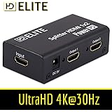 HDElite - Splitter HDMI 2 ports 4K 30hz- repartiteur - 1 source HDMI vers 2 ECRANS - FULL HD 1080p 4K30hz- Haute Qualit&eacute;&sbquo; 3D