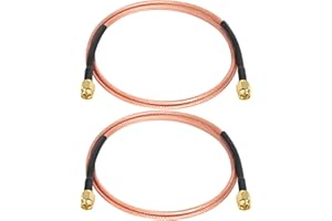 XRDS -RF RG316 SMA Male to SMA Male Coaxial Cable 4FT, 2 Pack Flexible SMA Extension Antenna Cable for WiFi Antenna, Router, SDR, FPV, GPS, Test Equipment