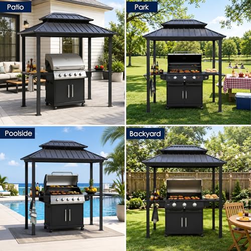 Kozyard KZBBQ 6x8 Hardtop Grill Gazebo Review: BBQ Shelter with Steel Roof & Shelves image 29
