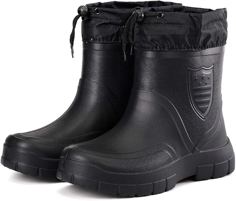 JRTPK KneeHigh Men's Rain Footwear Winter Fleece Lining