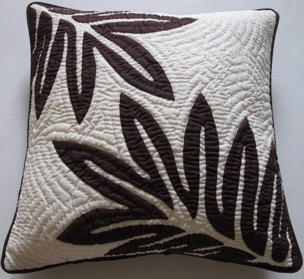 2 Hawaiian Quilt Pillow Covers, Cushions, 100 Hand Quilted