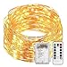 B-right LED String Lights, 66ft 200 LEDs 8 Modes Copper Wire Lights Waterproof Festival Decorative Starry Fairy String Lights Battery Operated with Remote Control for Indoor Garden Patio Warm White