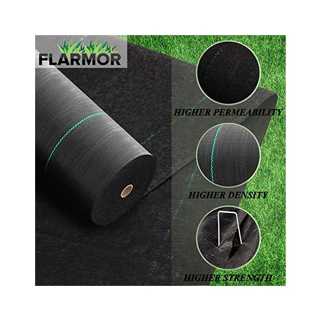 FLARMOR Professional Woven Landscape Fabric 6x250ft 5oz, Commercial