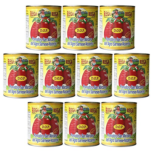 San Marzano DOP Authentic Whole Peeled Plum Tomatoes (10 Pack)