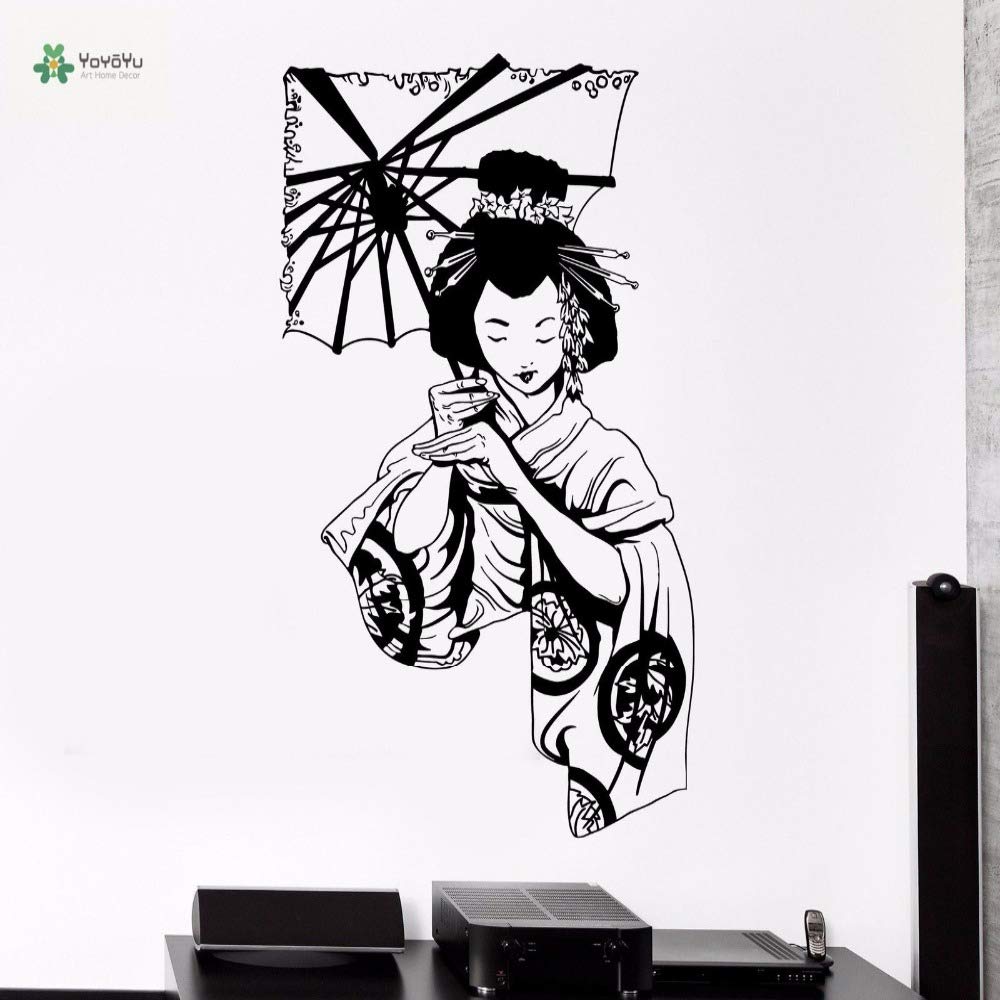 ljradj Vinilo Tatuajes de Pared Japonés Geisha Parachute Show ...