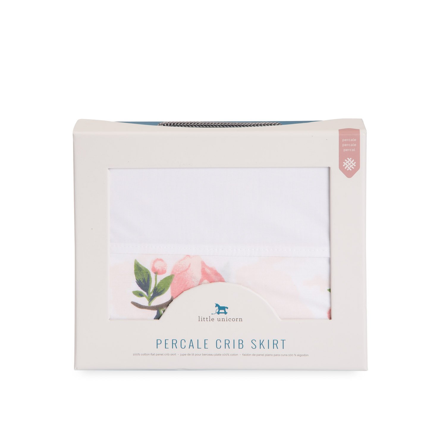 little unicorn percale crib skirt