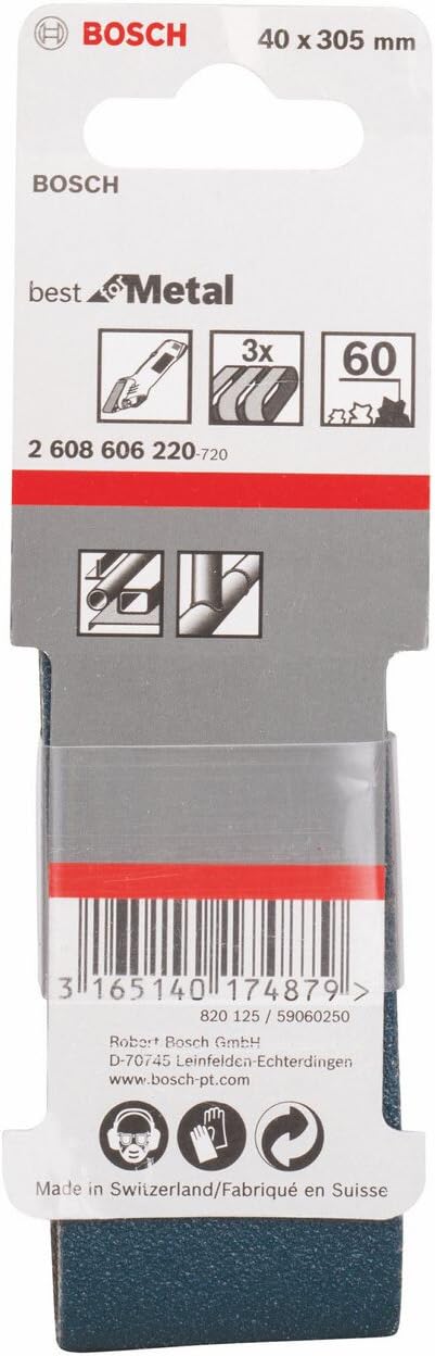 Bosch 2608606220 40 x 305 mm Sanding Belts, Blue, 40 mm x 305 mm - Image 3
