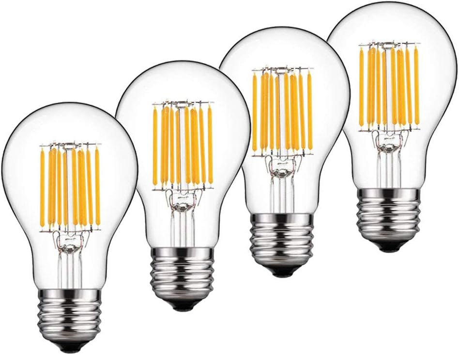 LuxVista 10W A60 E27 220V LED Filamento Edison Bombilla Decorativa de