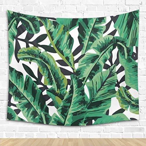 GZDDG Wall Art Hanging Tapestry Dorm Decor, Natural Fresh Printed Wall Art Hanging, Bedroom Living Room Sofa Background Decoration, Wall Hanging Bedspread Tapestry, Size:51"H X 59"W(Palm Tree Leaves)