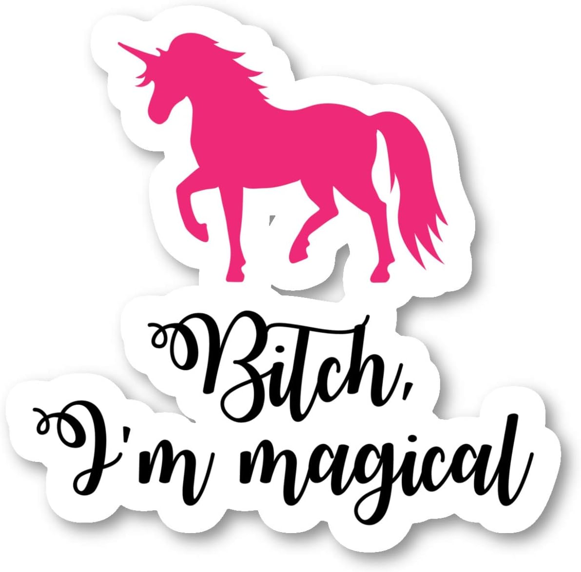 Unicorn I'm Magical Sticker Inspirational Quotes Stickers - Laptop Stickers - 2.5" Vinyl Decal - Laptop, Phone, Tablet Vinyl Decal Sticker S4246