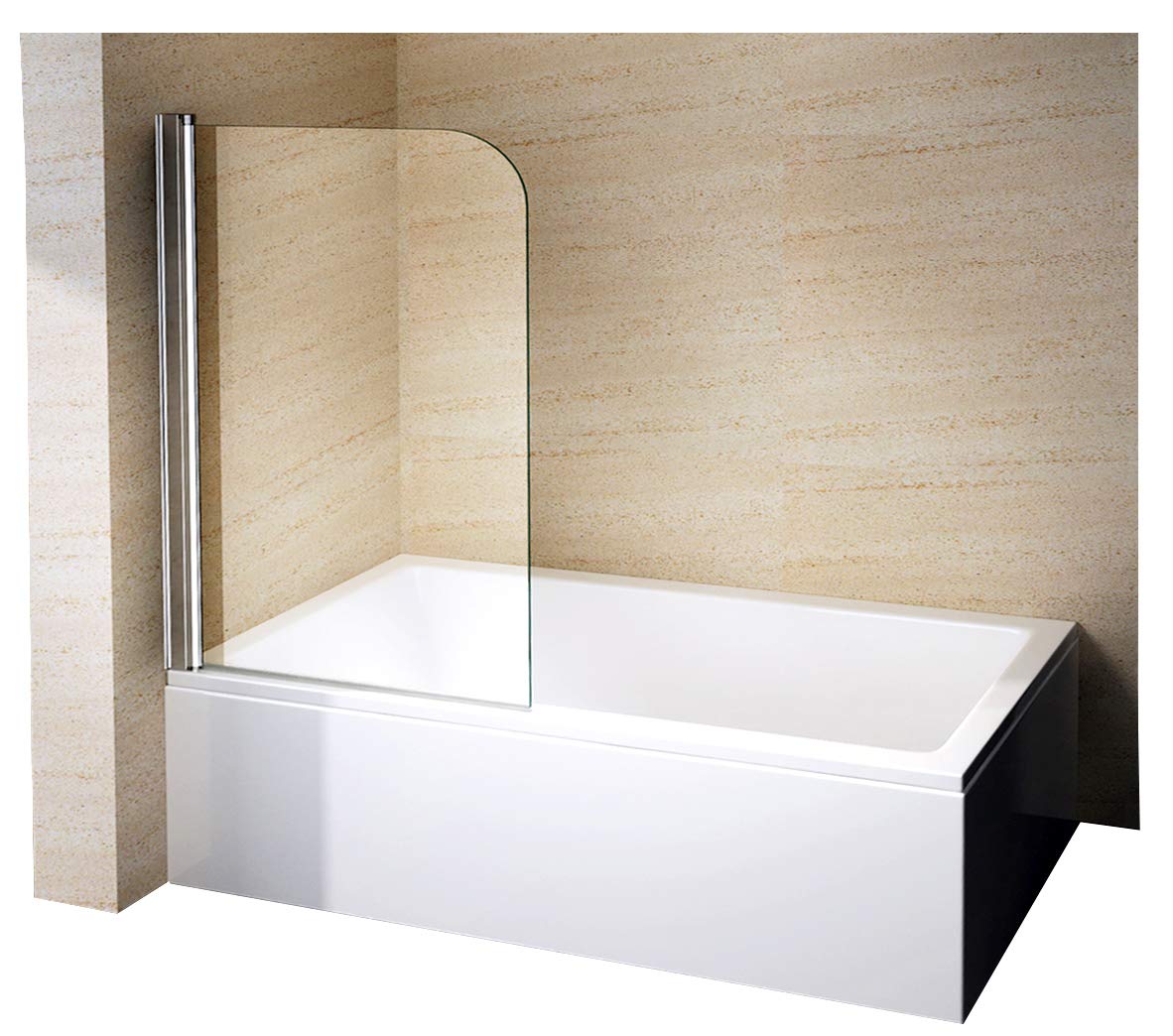 Mampara de ducha pared bañera Nano EchtGlas EX201 – 800 x 1400 x 6 ...