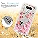 LG G5 Case, Liquid Glitter Case Bling Sparkle Shiny Flowing Moving Pink Love Hearts Cover Clear Ultra Slim Protective TPU Bumper with Stylus Pen Plug Dust for Girl ZSTVIVA - Red Rose Flowers