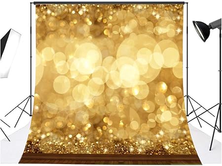 Amazon セクシーな Forever Gold Glitter Golden Bokeh用写真背景ウェディング写真背景パーティー招待 誕生日 結婚式 記念 バックペーパー 背景布 通販