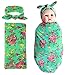 Quest Sweet Newborn Baby Swaddle Blanket Headband Value Set,Receiving Blankets