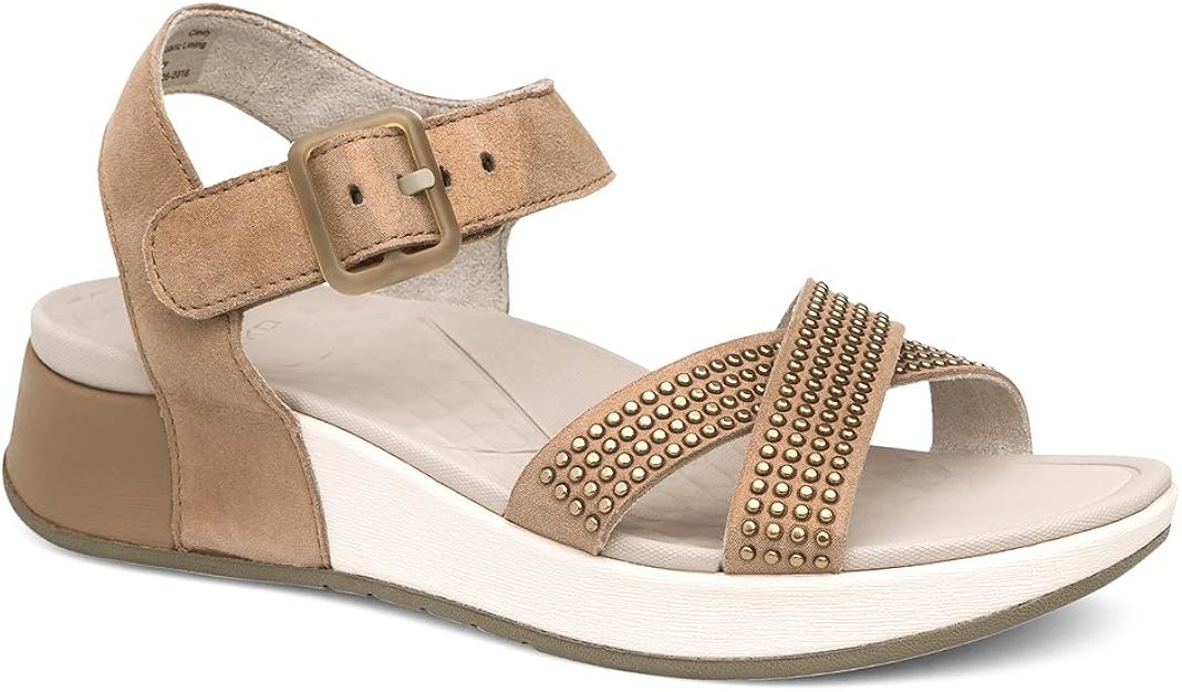 Amazon.com | Dansko Women's Cindy Flat Sandal | Platforms & Wedges