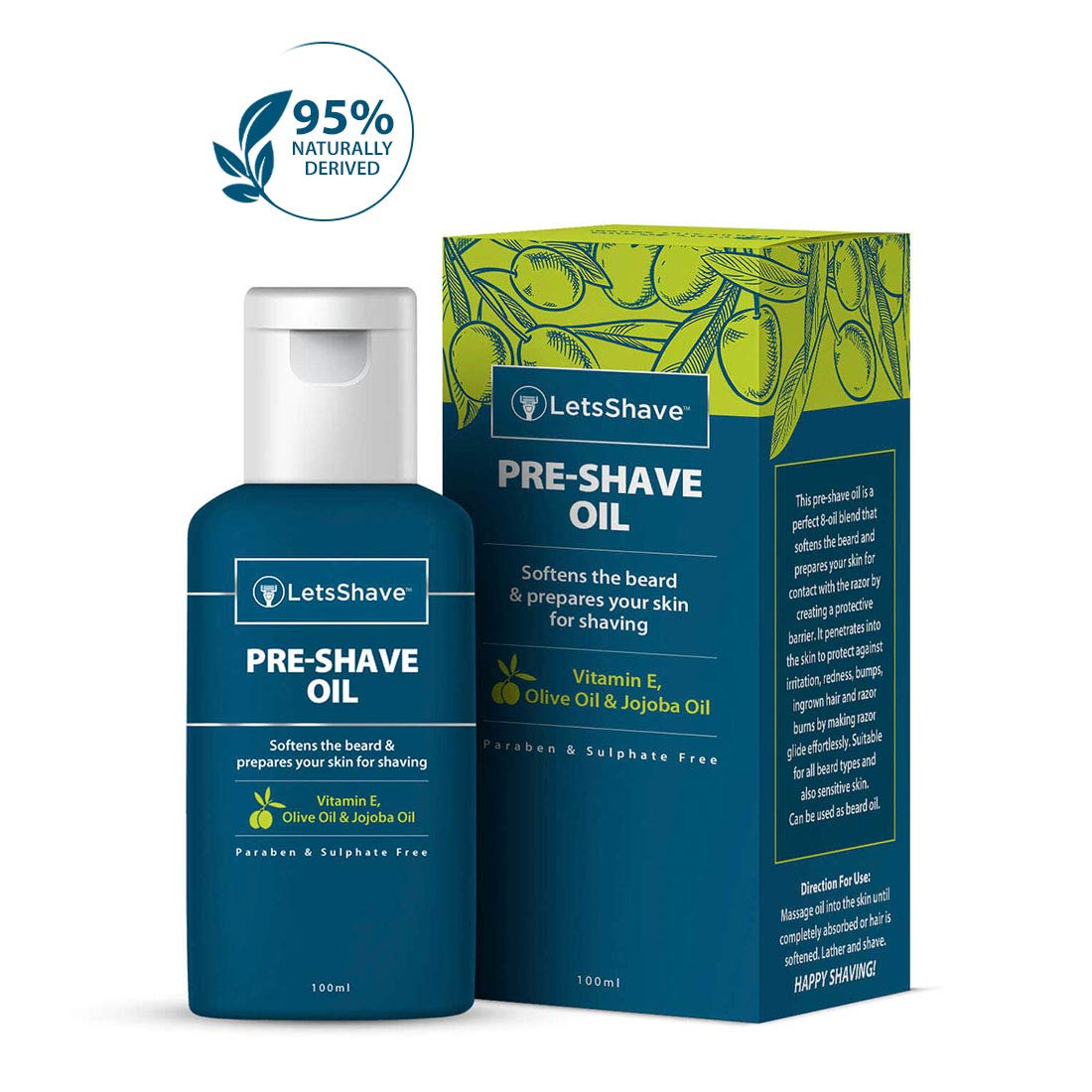 Letsshave Pre Shave Oil With 100 Natural Essential Oil And
