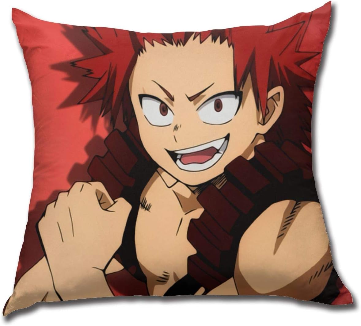 My Pillowcase Hero Anime Academia-Kirishima Polyester Fleece Comfortable Anime Square Hug Pillowcase (18x18 Inch)