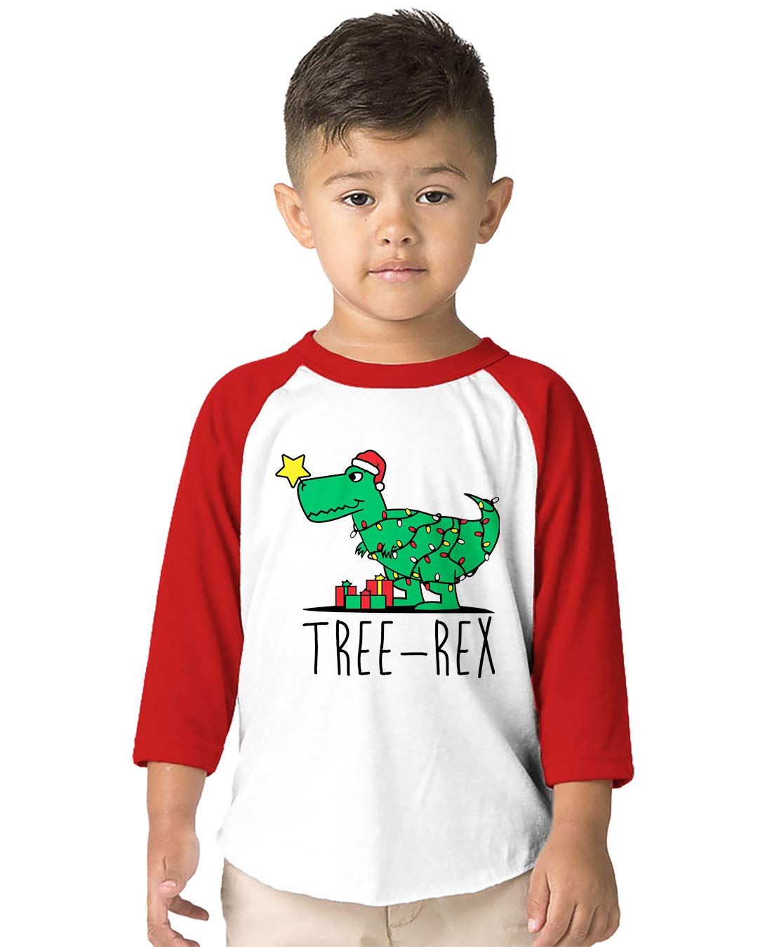 SpiritForged Apparel Tree Rex Toddler 3/4 Raglan Shirt