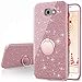 Galaxy A5 2017 Case,Silverback Girls Bling Glitter Sparkle Cute Phone Case with 360 Rotating Ring Stand, Soft TPU Outer Cover + Hard PC Inner Shell Skin for Samsung Galaxy A5 2017 -Rose Gold