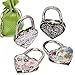 b.m.c BMC 4pc Theme Designed Shoulder Handbag Folding Purse Holder Hangers Hooks Set - Swirled Heart