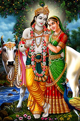 Image result for Krishna dancing with Radha"
