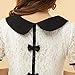 ETOSELL Lady Peter Pan Collar Chiffon T-Shirt Korean Chic Women Lace Blouse S...