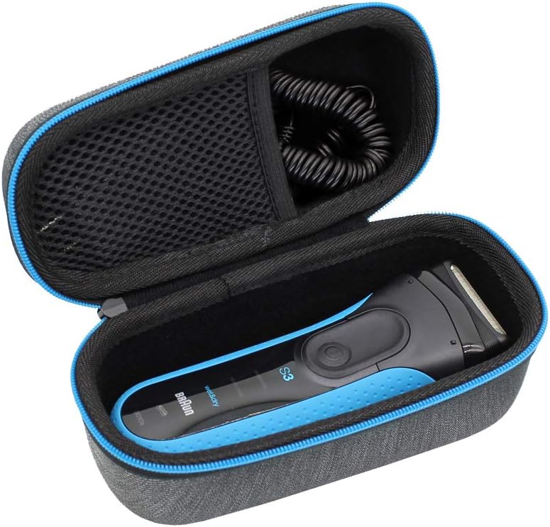 ESCOCO Hard Travel Case Bag for Braun Series 3 ProSkin 3040s 3080s 3090cc 3010BT 300s 310s 3000s Wet and Dry Electric Shaver for Men/Rechargeable Electric Razor