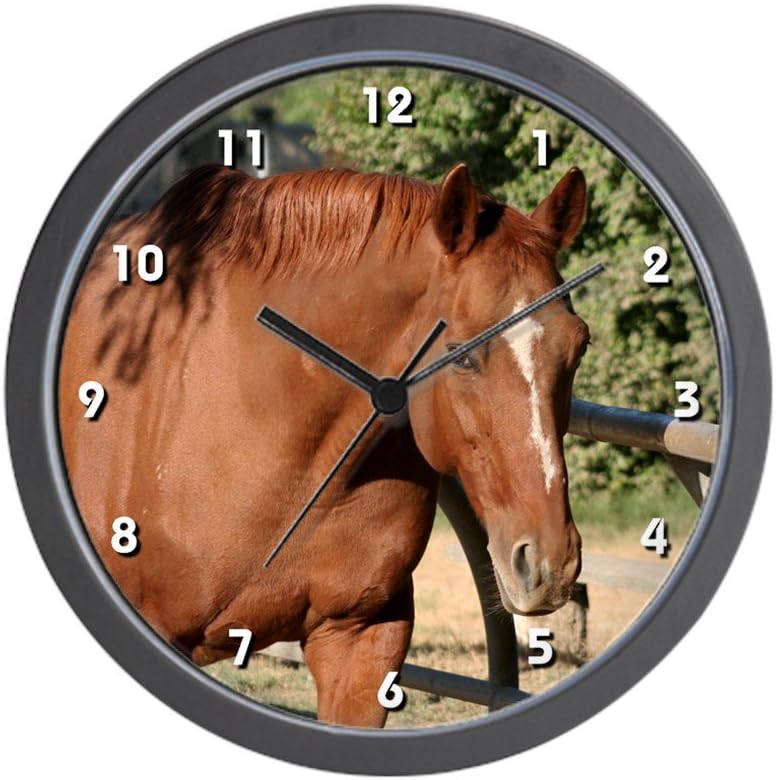 CafePress Chestnut Horse Clock Unique Decorative 10" Wall