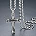 Aoiy Men's Stainless Steel Religious Large Cross Pendant Necklace, 24