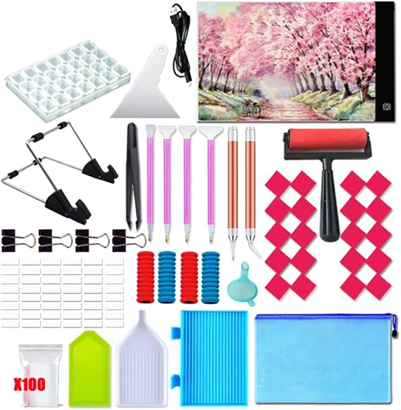 Light Box Diamond Painting Tool Kit, DIY Diamond Painting Art Accessory