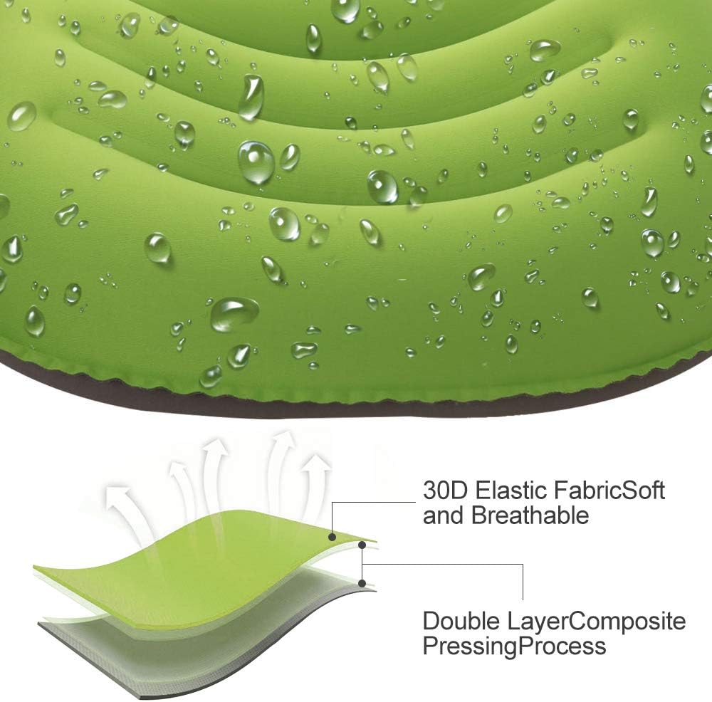 SHANGJ Inflatable Pillow, Ultralight Camping Pillow Travel Compressible Pillow.Compressible, Compact - Image 3