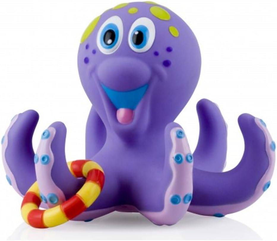 purple octopus bath toy