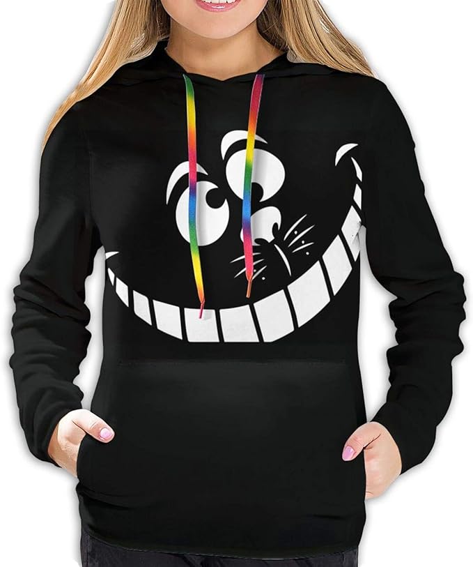 Mojikoma Niñas Imprimir Casual Sudadera con Capucha Pullover Color