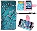 iPhone 5C Case, iPhone 5C Case Wallet, iYCK Premium PU Leather Flip Folio Carrying Magnetic Closure Protective Shell Wallet Case Cover for iPhone 5C with Kickstand Stand - Plum Blossom